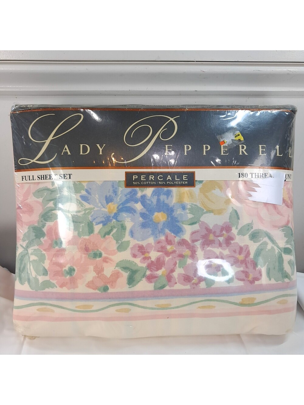 Vintage New Lady Pepperell Full Sheet Set Impressionistic Multi 4 Piece Percale